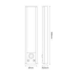Lampka Podszafkowa Viro 3CCT 30cm Czarny Dwupak EKB2579
