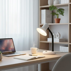 Lampka biurkowa Mentor Biały 1xE27 ML2569