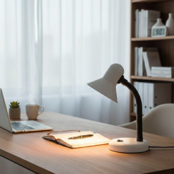 Lampka biurkowa Mentor Biały 1xE27 ML2569