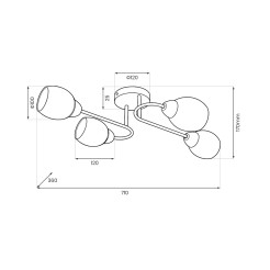 Lampa sufitowa KING 4xE27 ML2755