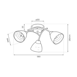Lampa sufitowa CLARA 3xE27 ML2758