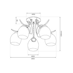 Lampa sufitowa ELLA 5xE27 ML2763