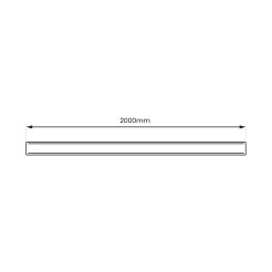 Przesłona Prosta Magnetic Track 20mm L200cm Czarny ML2846