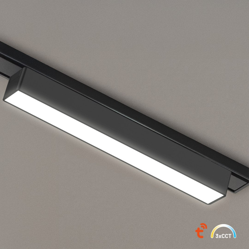 Slim Magnetic Track Czarny 23cm 10W LED Tuya CCT 48V ML2587