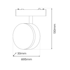 Slim Magnetic Track Biały 9W LED Tuya CCT 48V ML2598