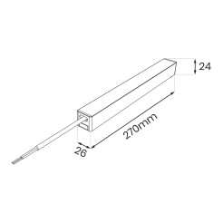Slim Magnetic Track Biały zasilacz 200W 48V ML2604