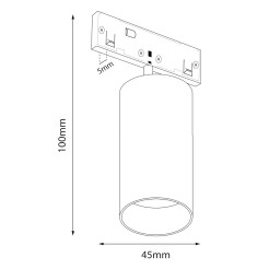 Magnetic Track 5mm 10W CCT 48V ML2614