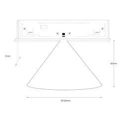 Magnetic Track Cone 5mm 7W CCT 48V ML2616