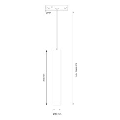 Magnetic Track Pendant Tube 5mm 7W CCT 48V ML2618