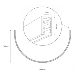 Szyna 1/2 Okrąg Natynk Magnetic Track 5mm fi 60cm ML2619