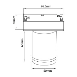 Magnetic Track 10mm Downlight 6W CCT 48V ML2647