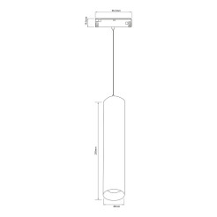 Magnetic Track Pendant 10mm 7W CCT 48V ML2648