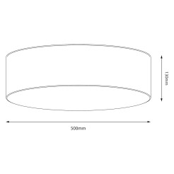 Lampa sufitowa Marshall 3xE27 Ø50cm Biały/Czarny MLP2426