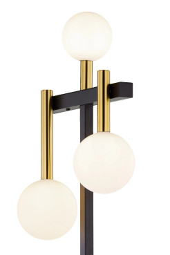 lampa podłogowa czarny/złoty szczotkowany 41936