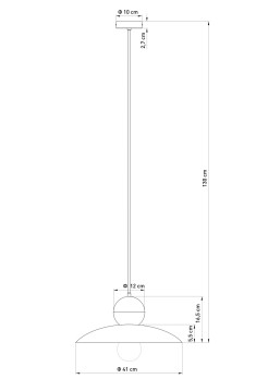 E 1 lampa wisząca ciepły beż 41666