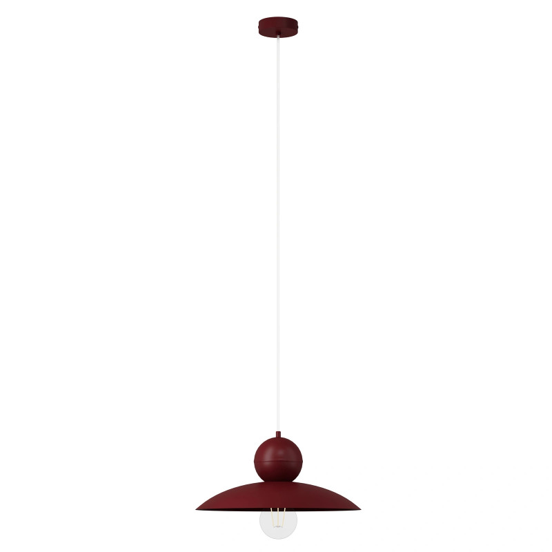 E 1 lampa wisząca bordowy 41668