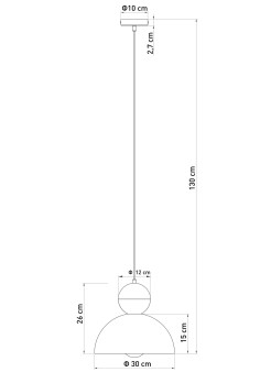 F 1 lampa wisząca granatowy 41802