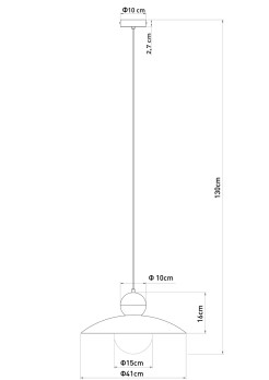 I 1 lampa wisząca czarny 41899
