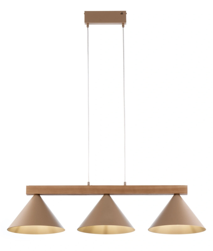 3 lampa wisząca ciepły beż/jasny brąz 41633