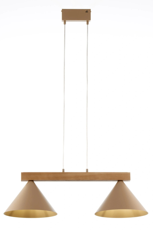 2 lampa wisząca ciepły beż/jasny brąz 41811
