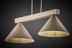 2 lampa wisząca ciepły beż/jasny brąz 41811