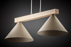 2 lampa wisząca ciepły beż/jasny brąz 41811