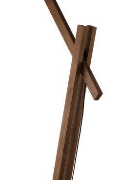Lampa podłogowa czarny/ciemny brąz 41632