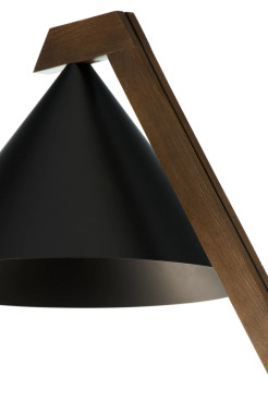 Lampa podłogowa czarny/ciemny brąz 41632