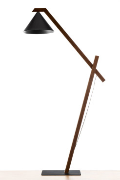 Lampa podłogowa czarny/ciemny brąz 41632