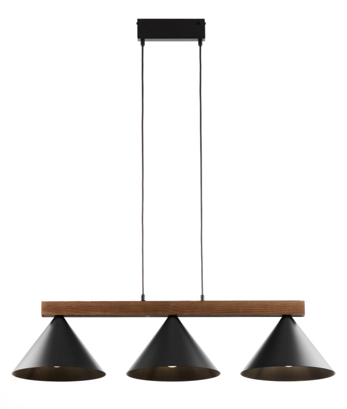 3 lampa wisząca czarny/ciemny brąz 41634