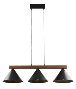 3 lampa wisząca czarny/ciemny brąz 41634
