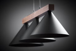 3 lampa wisząca czarny/ciemny brąz 41634