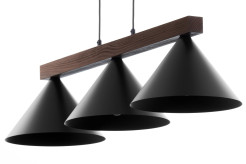 3 lampa wisząca czarny/ciemny brąz 41634