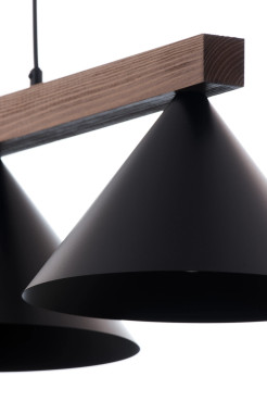 3 lampa wisząca czarny/ciemny brąz 41634