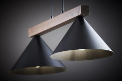 2 lampa wisząca czarny/ciemny brąz 41814