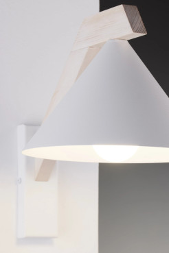 kinkiet biały/drewno bielone 41821