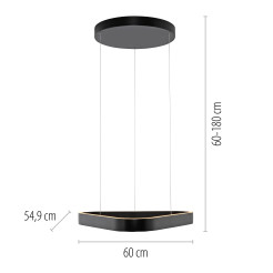 2690-18 Q-STRETTO LAMPA WISZĄCA CZARNA