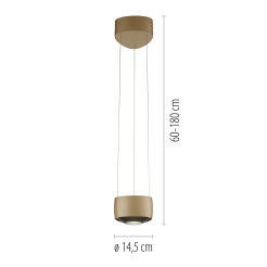2657-97 Q-STRETTO LAMPA WISZĄCA BRĄZOWA