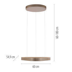 2690-97 Q-STRETTO LAMPA WISZĄCA BRĄZ