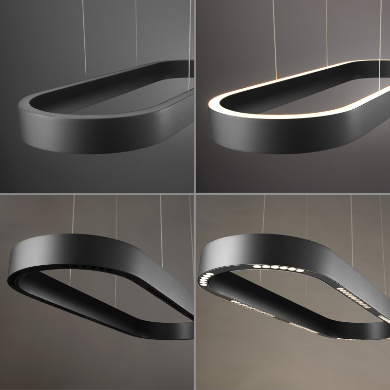 2688-18 Q-STRETTO LAMPA WISZĄCA CZARNA