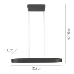 2688-18 Q-STRETTO LAMPA WISZĄCA CZARNA