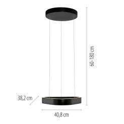 2689-18 Q-STRETTO LAMPA WISZĄCA CZARNA