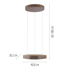 2689-97 Q-STRETTO LAMPA WISZĄCA BRĄZ