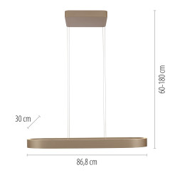 2688-97 Q-STRETTO LAMPA WISZĄCA BRĄZ