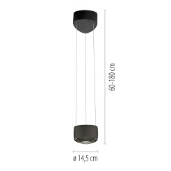 2657-18 Q-STRETTO LAMPA WISZĄCA CZARNA
