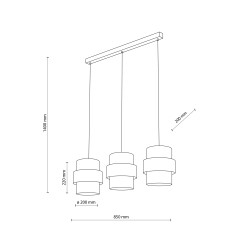 CALISTO JUTA LAMPA WISZĄCA 3 10978