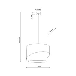 ELBRUS LINEN LAMPA WISZĄCA 1XE27  200 10865
