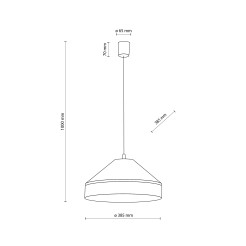 ELISS BLACK JUTA LAMPA WISZACA 1XE27 10874