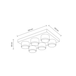 BRIX BLUE LAMPA SUFITOWA 6XGX53 11285