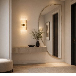 Lampa ścienna  B złota 50 cm z kryształkami DW920 gold